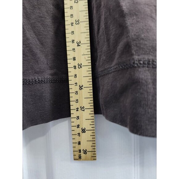 Lauren Jeans Co Ralph Lauren Hooded Sweatshirt Dress Brown Pockets Size Medium - Picture 5 of 6